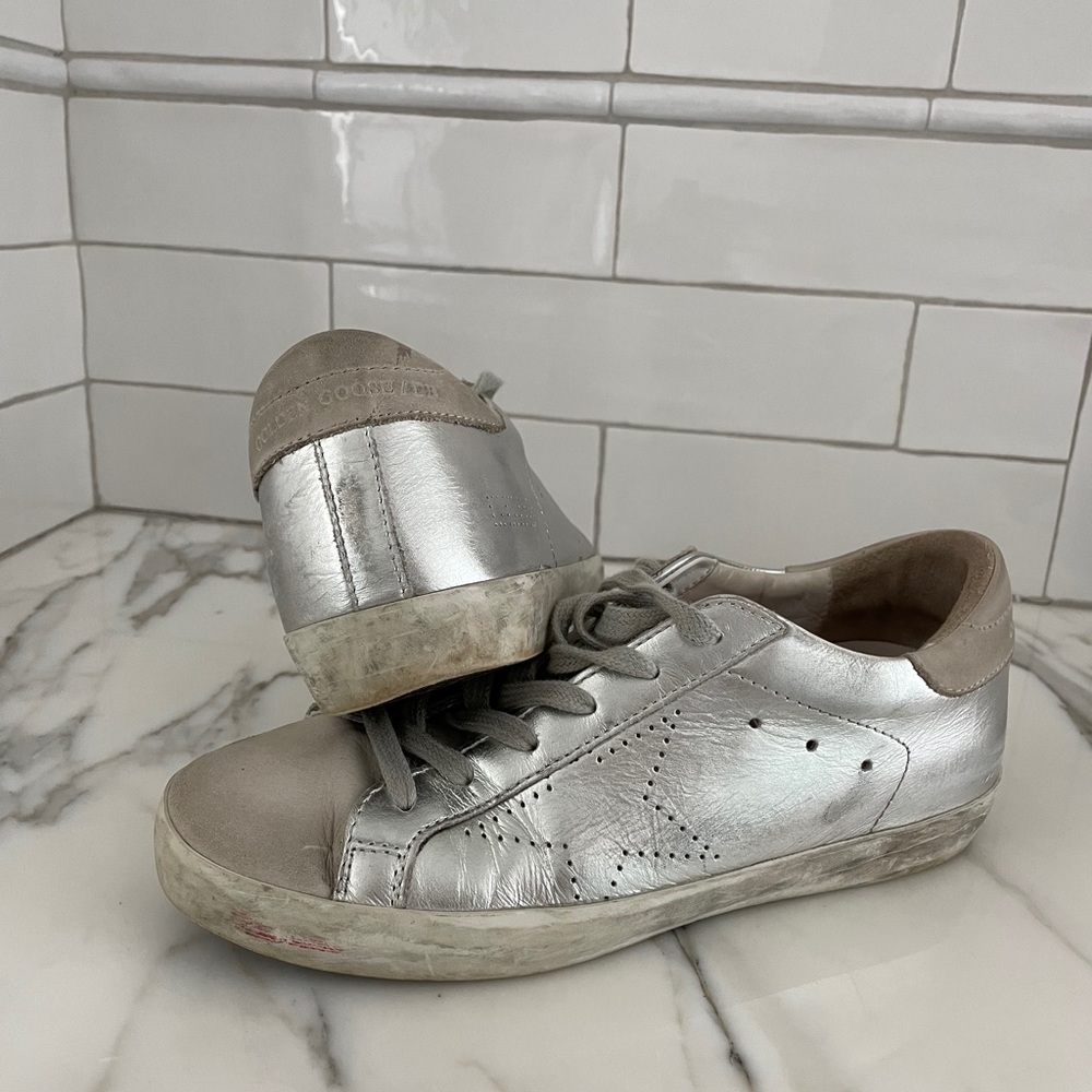 Silver Golden Goose superstars